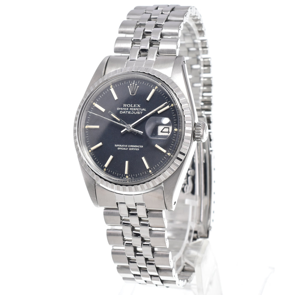 ROLEX Oyster Perpetual DATEJUST 1603 vintage Cal.1570 black Dial Automatic Men's
 Watch O#151221