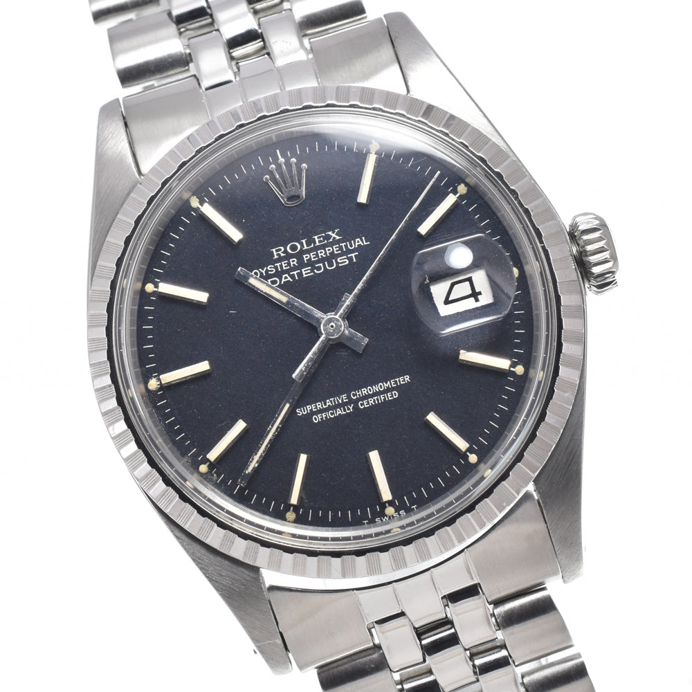 ROLEX Oyster Perpetual DATEJUST 1603 vintage Cal.1570 black Dial Automatic Men's
 Watch O#151221