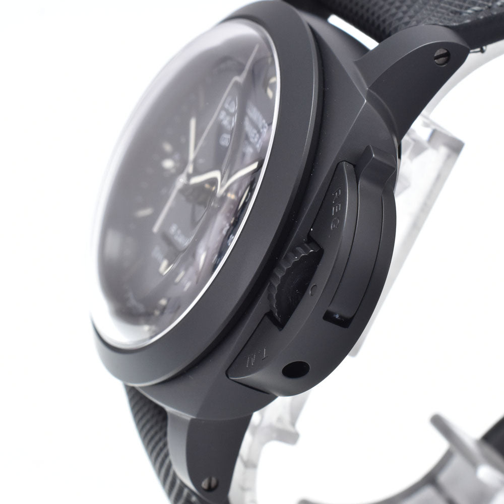 with paper PANERAI Luminor Chrono Monopulsante PAM01135 8 days GMT blue Dial Hand Winding Men's
 Watch N#151227