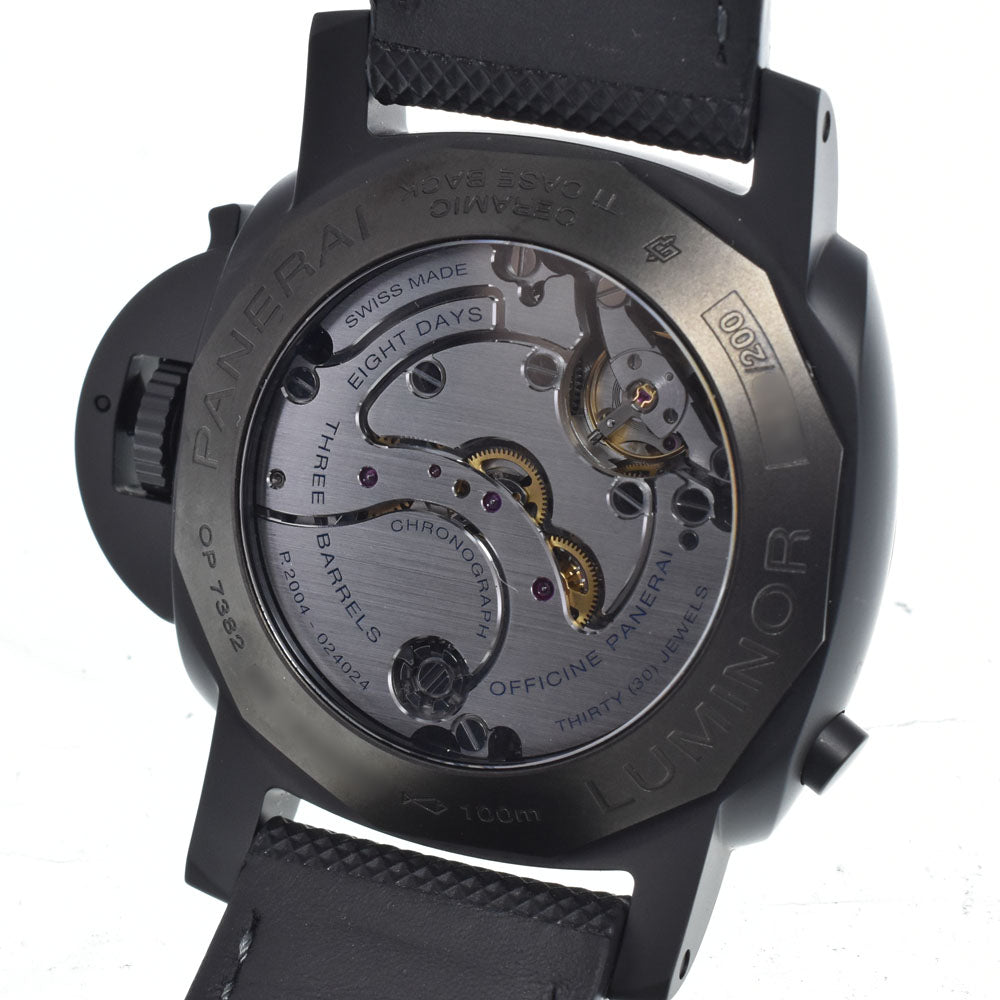 with paper PANERAI Luminor Chrono Monopulsante PAM01135 8 days GMT blue Dial Hand Winding Men's
 Watch N#151227