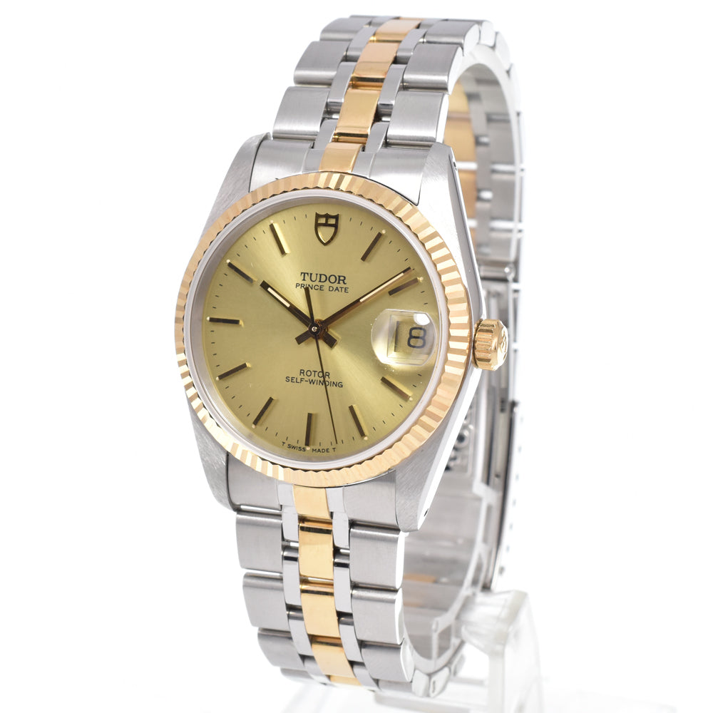 with paper TUDOR Prince Oyster Date 74033 gold Dial Automatic Men's
 Watch M#151230