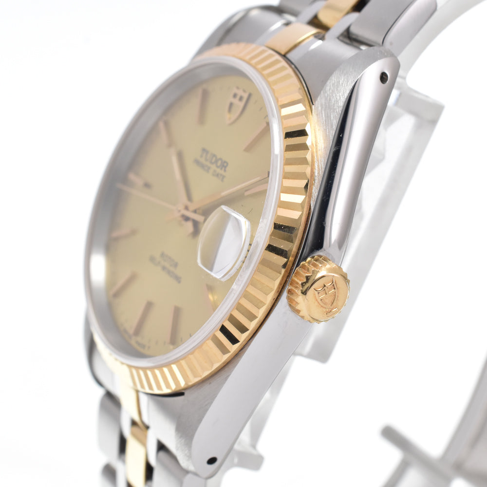 with paper TUDOR Prince Oyster Date 74033 gold Dial Automatic Men's
 Watch M#151230