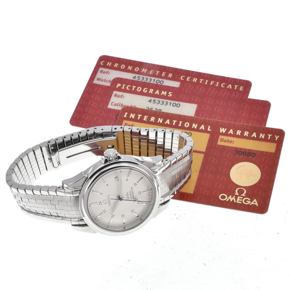 with paper OMEGA De Ville Prestige Coaxial 4533.31 Silver Dial Automatic Men's
 Watch N#151241