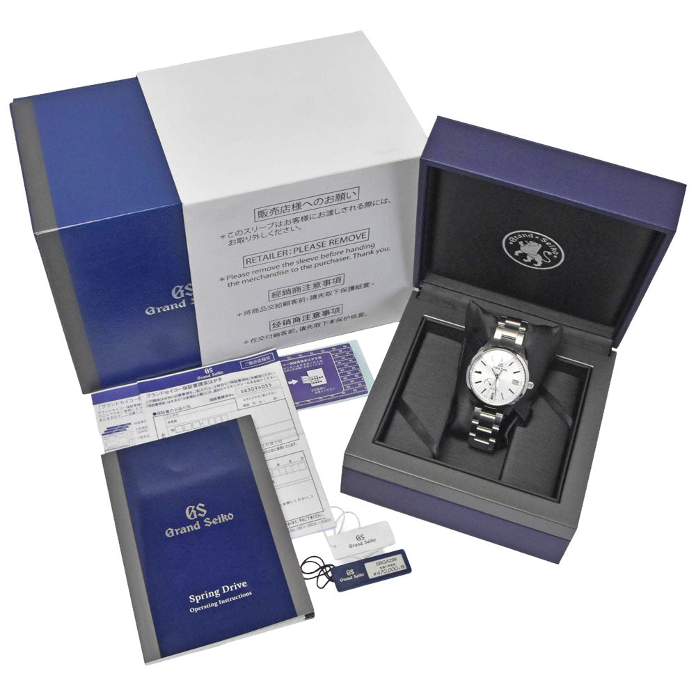 SEIKO Grand Seiko SBGA299/9R65-0BM0 Silver Dial Spring drive Men's
 Watch N#151248