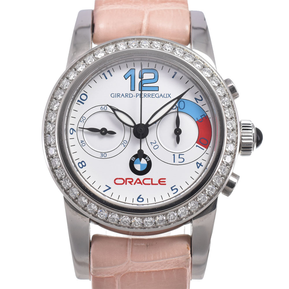 with paper GIRARD-PERREGAUX BMW Oracle Racing 80440D11A712-0 Diamond Bezel white Dial Automatic Ladies
 Watch N#151252