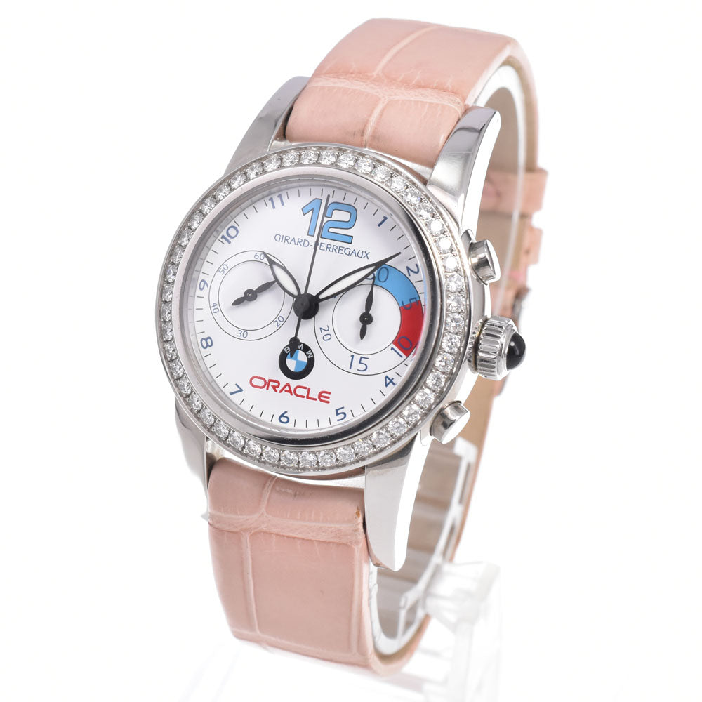 with paper GIRARD-PERREGAUX BMW Oracle Racing 80440D11A712-0 Diamond Bezel white Dial Automatic Ladies
 Watch N#151252