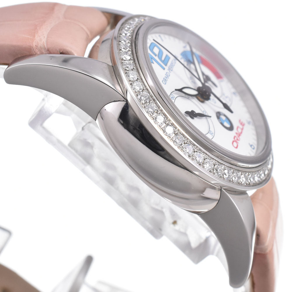 with paper GIRARD-PERREGAUX BMW Oracle Racing 80440D11A712-0 Diamond Bezel white Dial Automatic Ladies
 Watch N#151252