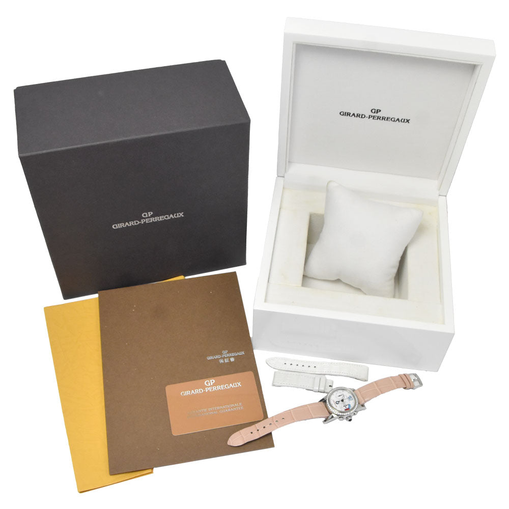 with paper GIRARD-PERREGAUX BMW Oracle Racing 80440D11A712-0 Diamond Bezel white Dial Automatic Ladies
 Watch N#151252