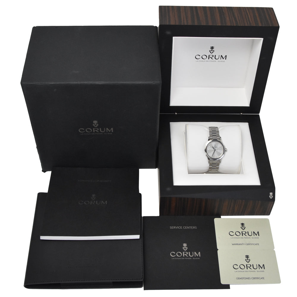 with paper CORUM Admiral's Cup Legend 020.100.20/V200 PN09 White shell Dial Quartz Ladies
 Watch N#151253