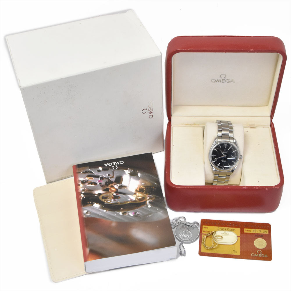 with paper OMEGA SeamasterAqua Terra 2503.50 Date black Dial Automatic Men's
 Watch N#151259
