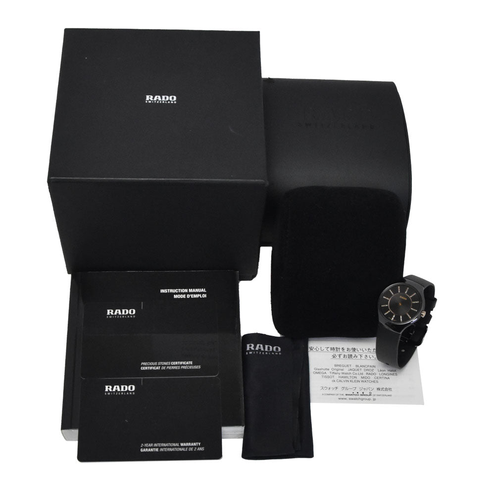 with paper RADO True R27742709 Index diamond black Dial Quartz Ladies
 Watch N#151262