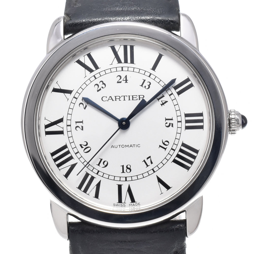 with paper CARTIER Rondo Solo de Cartier WSRN0021 Silver Dial Automatic Men's
 Watch N#151264