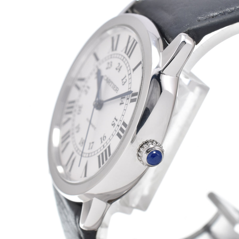 with paper CARTIER Rondo Solo de Cartier WSRN0021 Silver Dial Automatic Men's
 Watch N#151264
