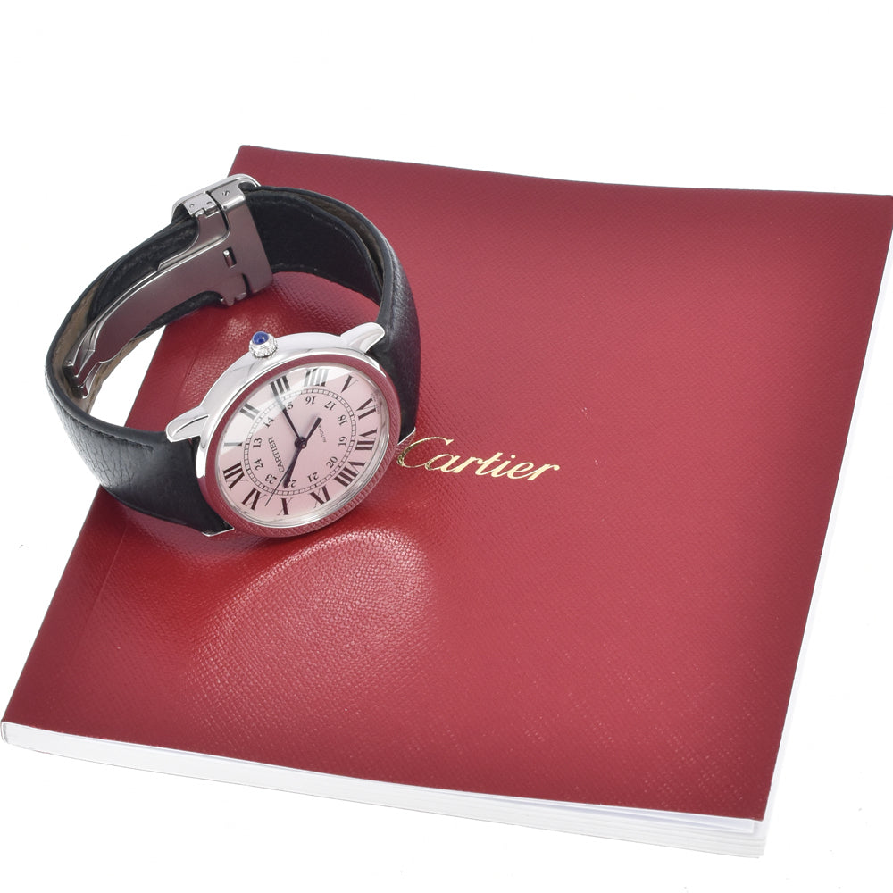 with paper CARTIER Rondo Solo de Cartier WSRN0021 Silver Dial Automatic Men's
 Watch N#151264