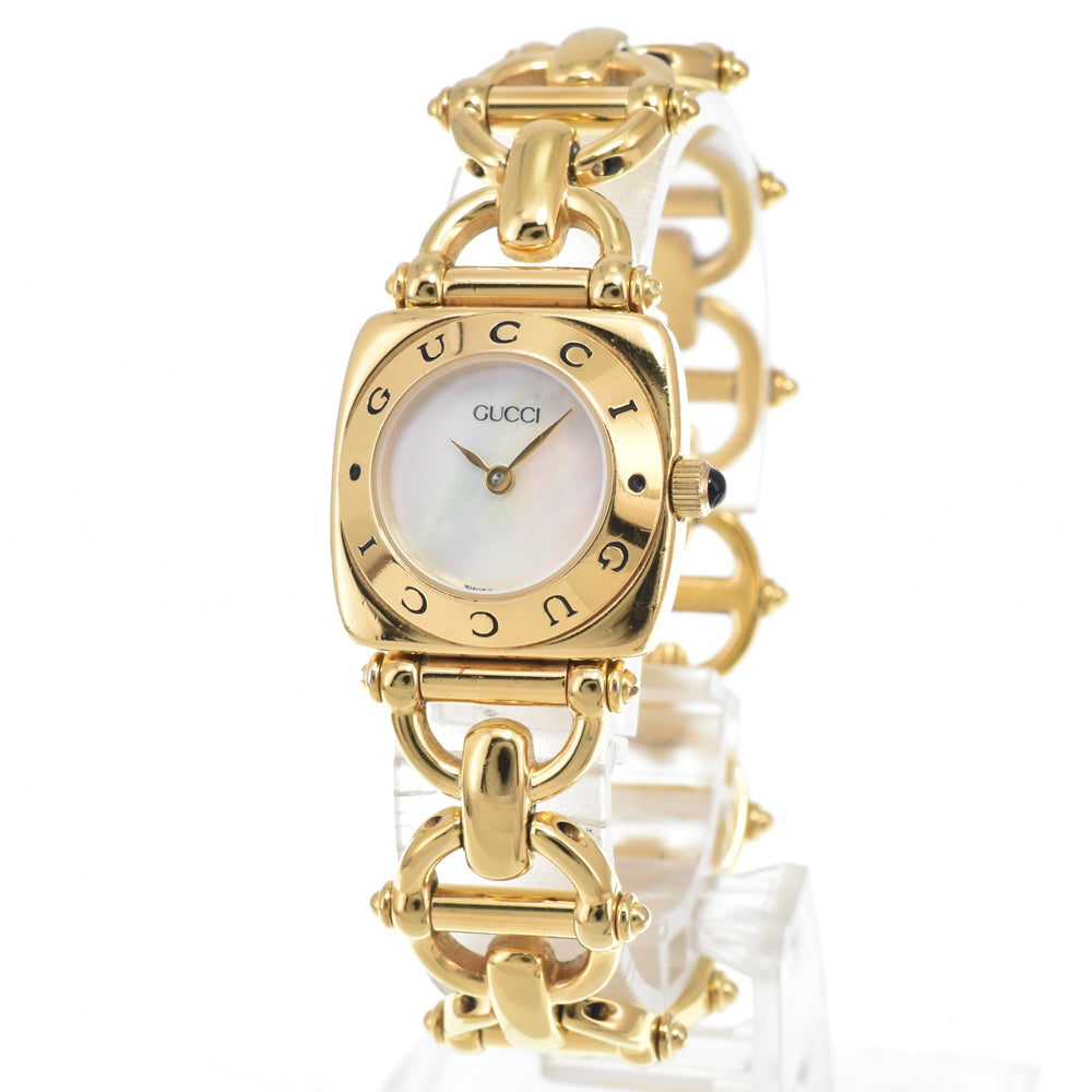 GUCCI Horsebit 6400L White shell Dial Quartz Ladies
 Watch O#151277