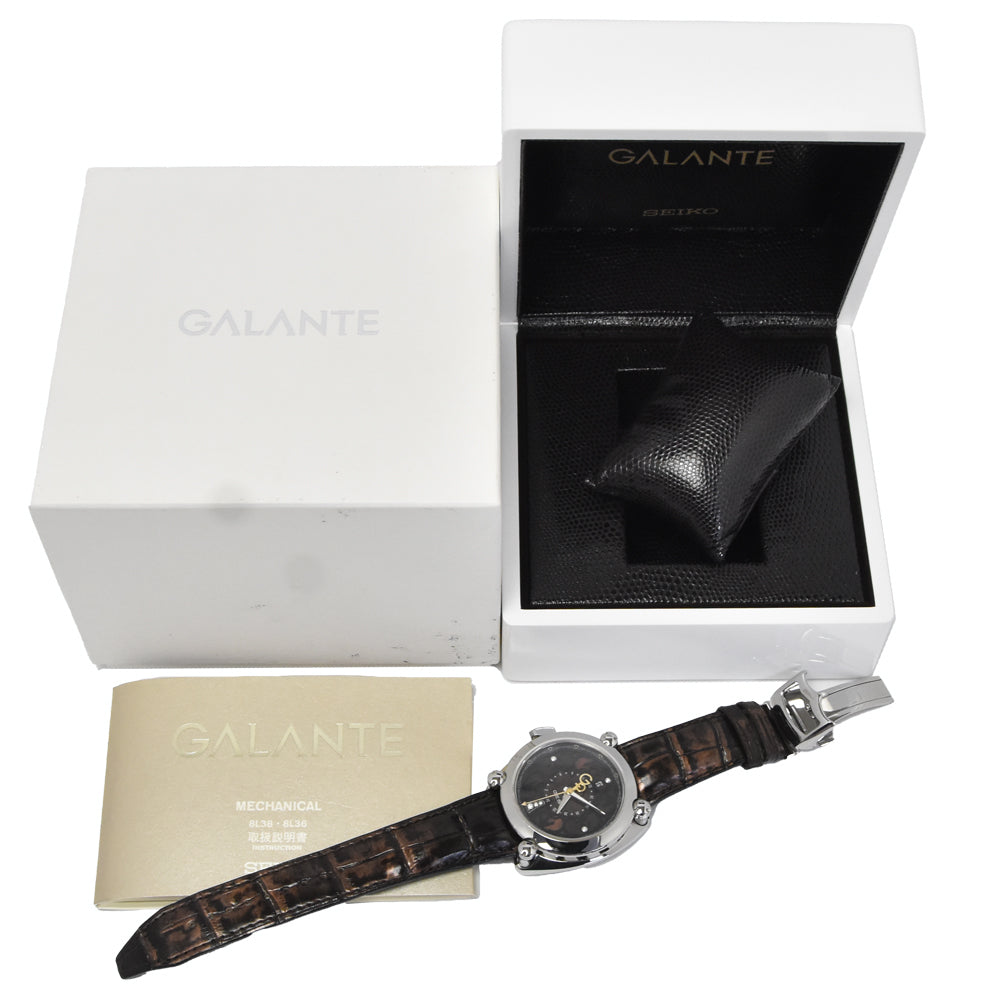 SEIKO Galante SBLM009/8L36-00C0 6P diamond Brown Dial Automatic Men's
 Watch N#151281