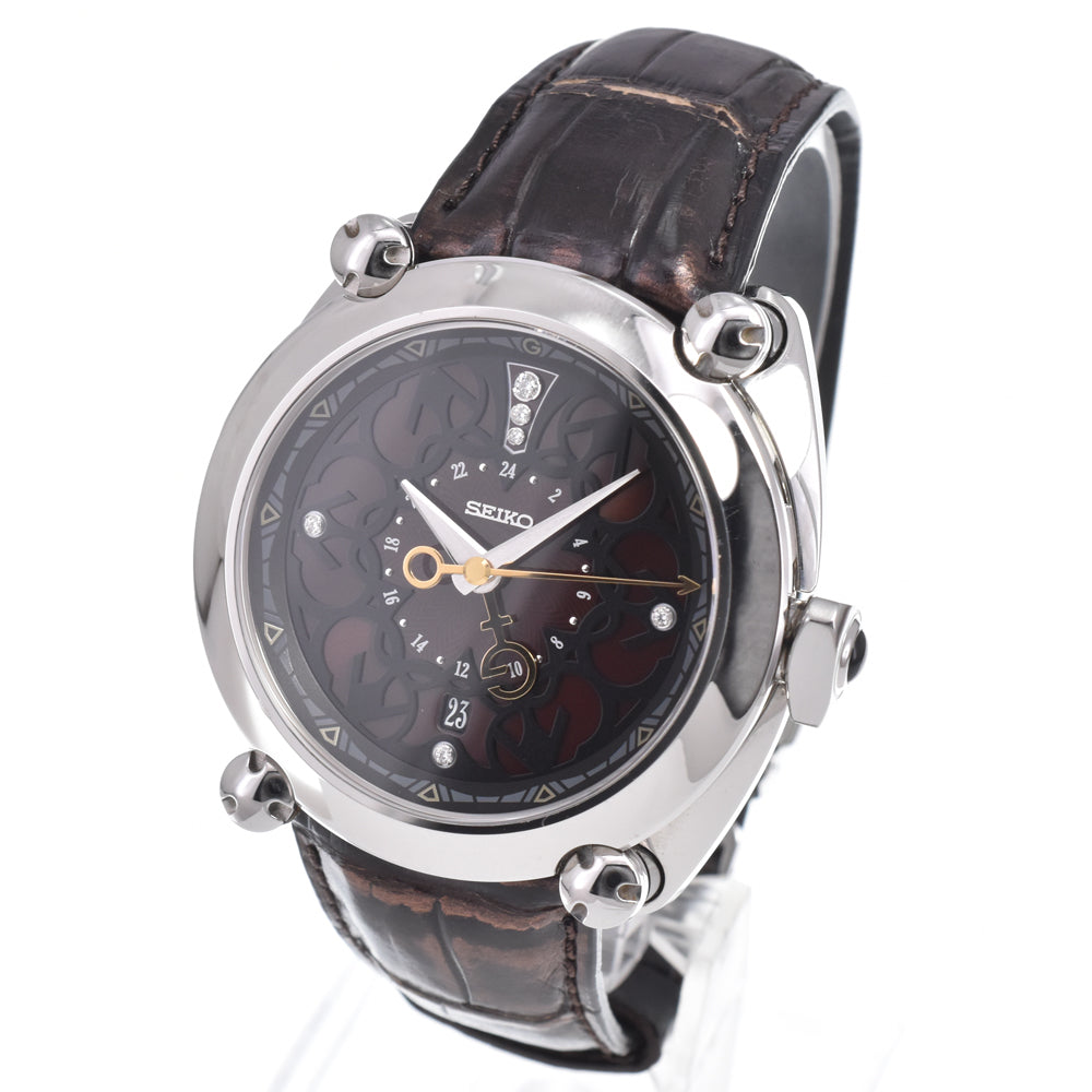 SEIKO Galante SBLM009/8L36-00C0 6P diamond Brown Dial Automatic Men's
 Watch N#151281