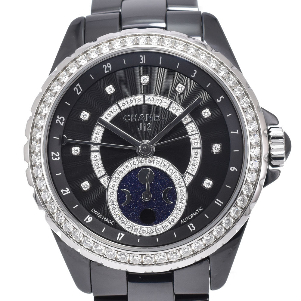 with paper CHANEL J12 H3407 diamond black Dial Automatic Men's
 Watch N#151282