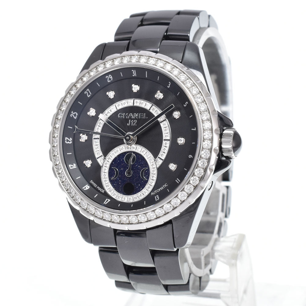 with paper CHANEL J12 H3407 diamond black Dial Automatic Men's
 Watch N#151282