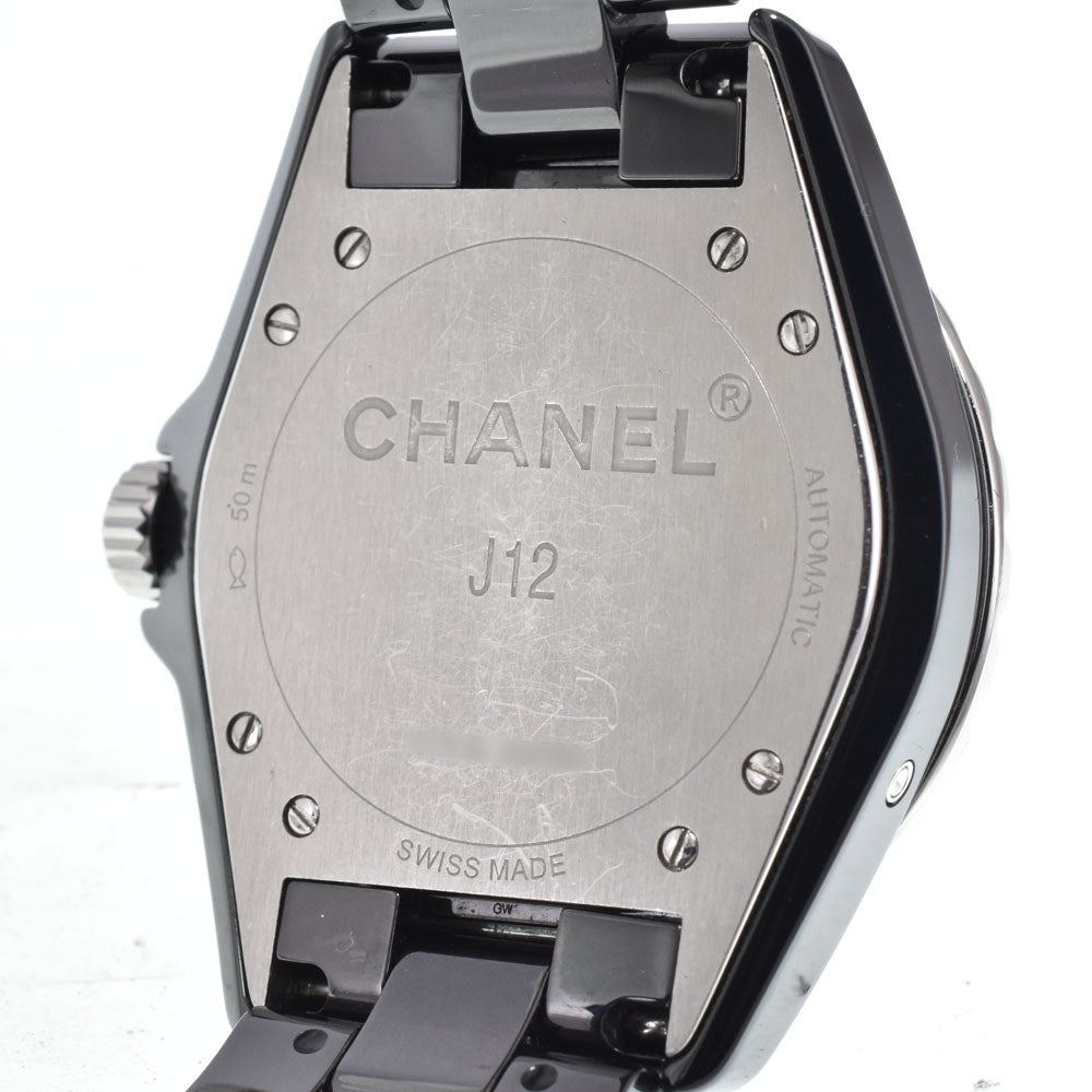 with paper CHANEL J12 H3407 diamond black Dial Automatic Men's
 Watch N#151282