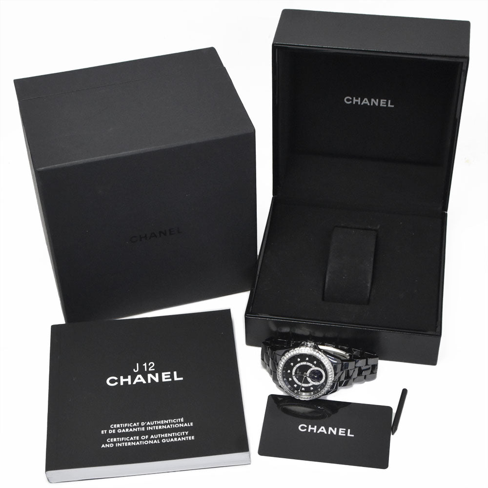 with paper CHANEL J12 H3407 diamond black Dial Automatic Men's
 Watch N#151282