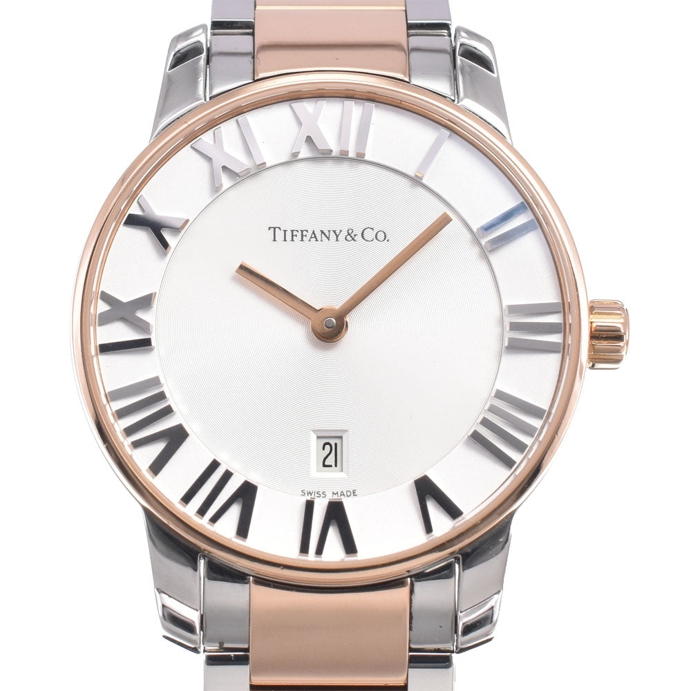 TIFFANY&Co. Atlas Dome Date Z1830 Silver Dial Quartz Ladies
 Watch N#151285