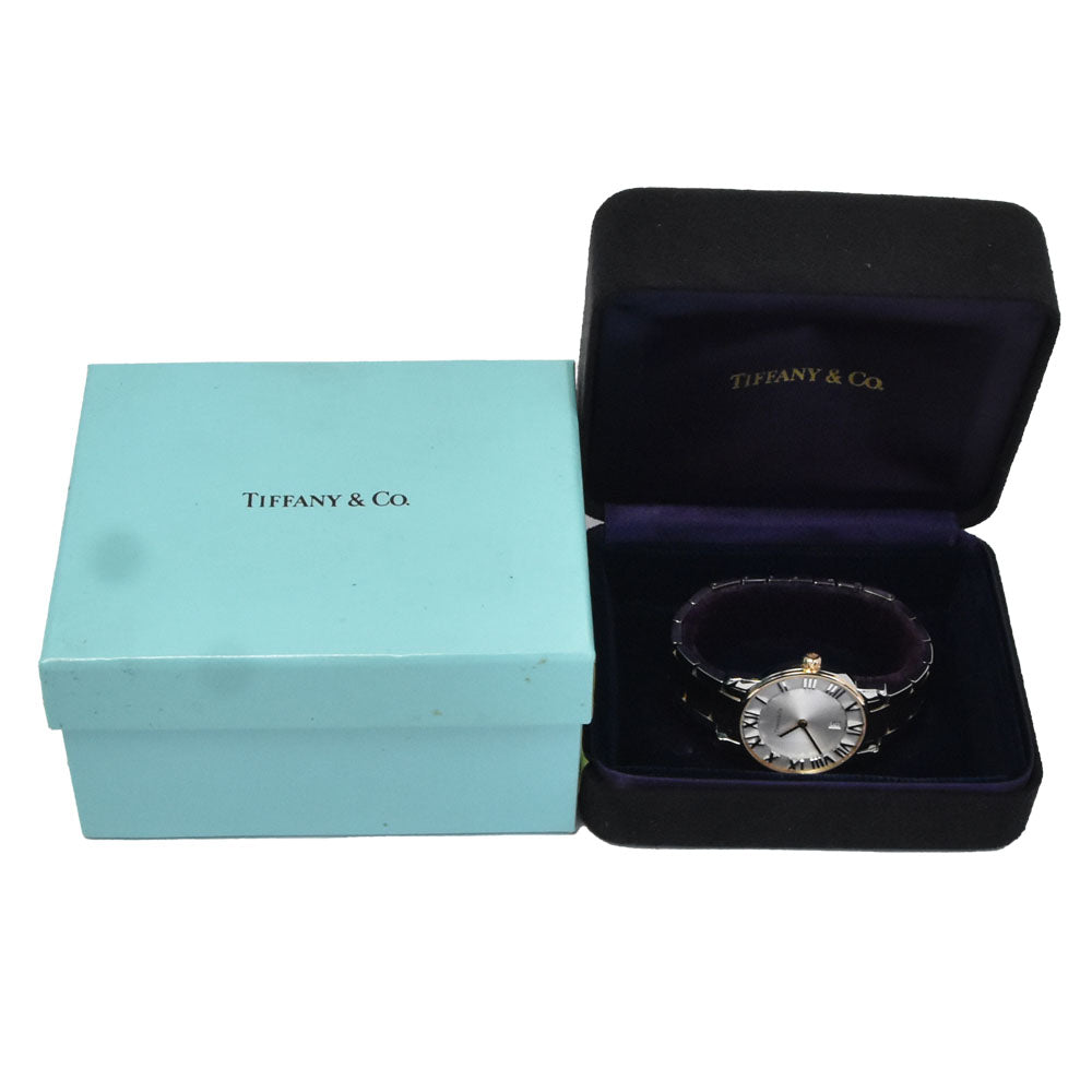 TIFFANY&Co. Atlas Dome Date Z1830 Silver Dial Quartz Ladies
 Watch N#151285