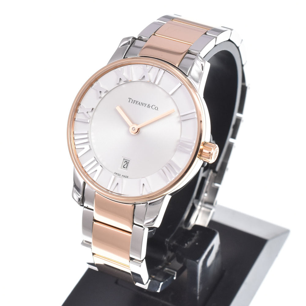 TIFFANY&Co. Atlas Dome Date Z1830 Silver Dial Quartz Ladies
 Watch N#151285