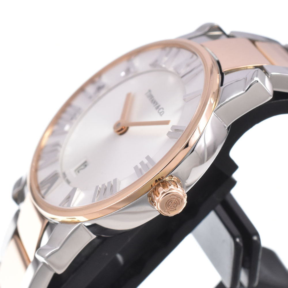 TIFFANY&Co. Atlas Dome Date Z1830 Silver Dial Quartz Ladies
 Watch N#151285