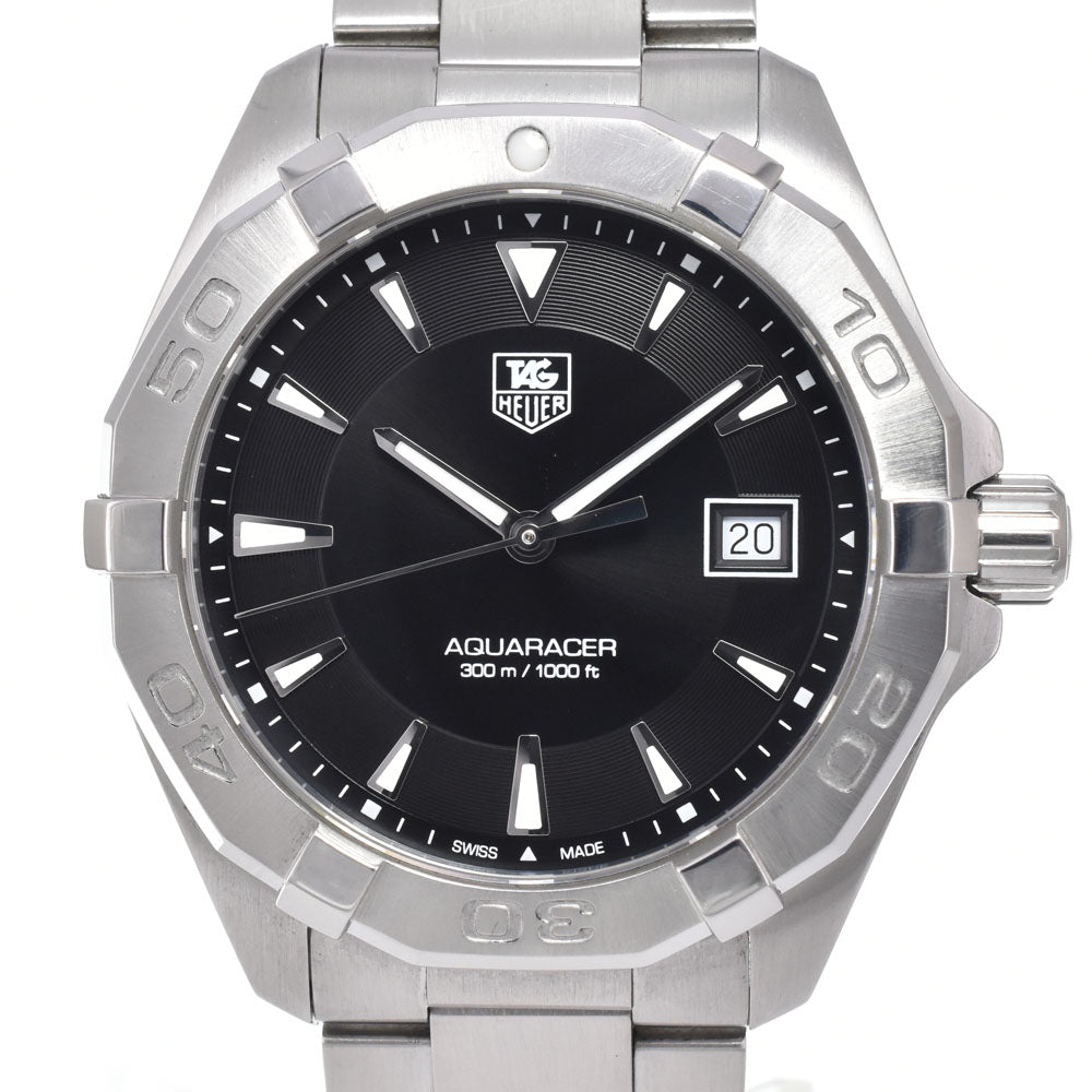with paper TAG HEUER Aqua racer WAY1110 black Dial Quartz Men's
 Watch N#151293