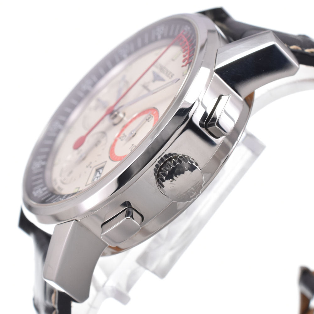 LONGINES Heritage Column-Wheel Chronograph Record L4.754.4.72.4 Ivory Dial Automatic Men's
 Watch N#151295