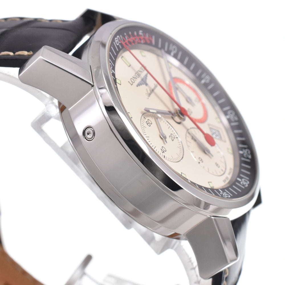 LONGINES Heritage Column-Wheel Chronograph Record L4.754.4.72.4 Ivory Dial Automatic Men's
 Watch N#151295