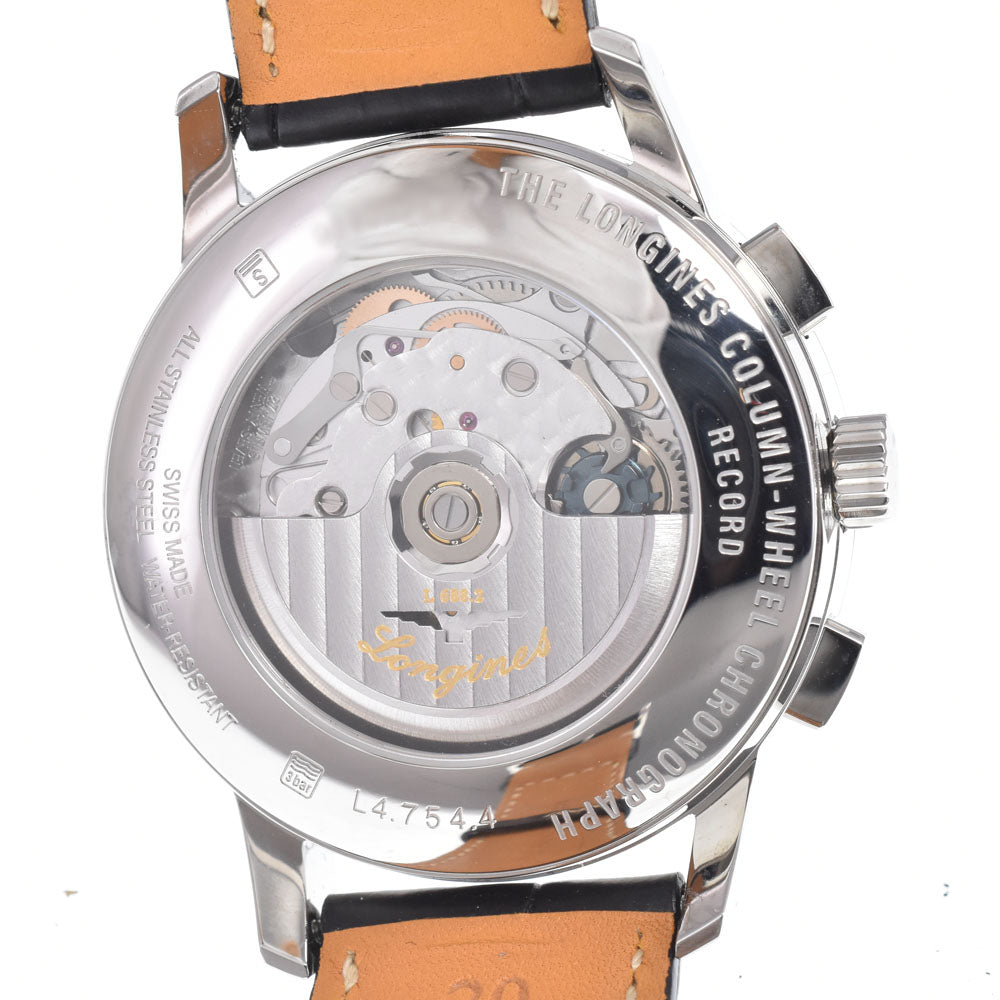 LONGINES Heritage Column-Wheel Chronograph Record L4.754.4.72.4 Ivory Dial Automatic Men's
 Watch N#151295