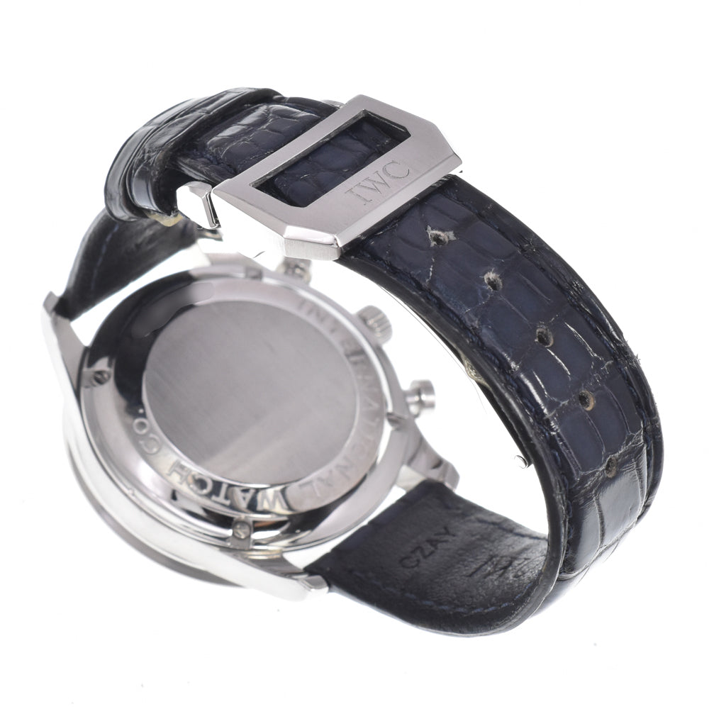with paper IWC SCHAFFHAUSEN Portugese IW371445 Chronograph Silver Dial Automatic Men's
 Watch N#151297
