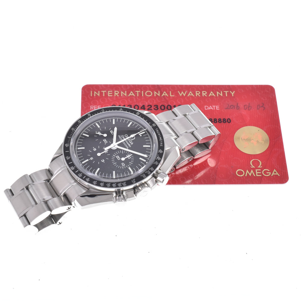 with paper OMEGA Speedmaster Professional Moon Watch 311.30.42.30.01.006 Chronograph black Dial Hand Winding Men's
 Watch O#151299