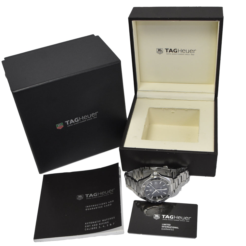 with paper TAG HEUER Aqua racer WAY2113.BA0910 Date Caliber 5 gray Dial Automatic Men's
 Watch O#151316