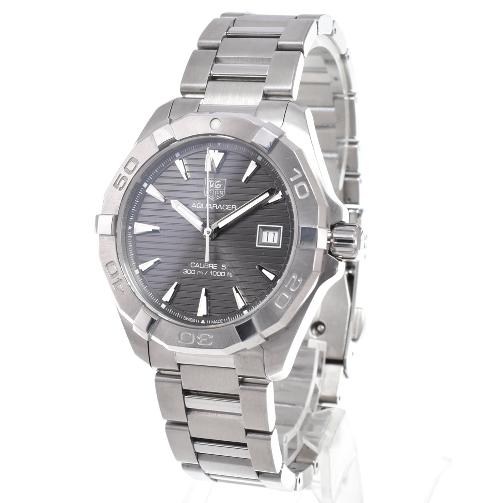 with paper TAG HEUER Aqua racer WAY2113.BA0910 Date Caliber 5 gray Dial Automatic Men's
 Watch O#151316