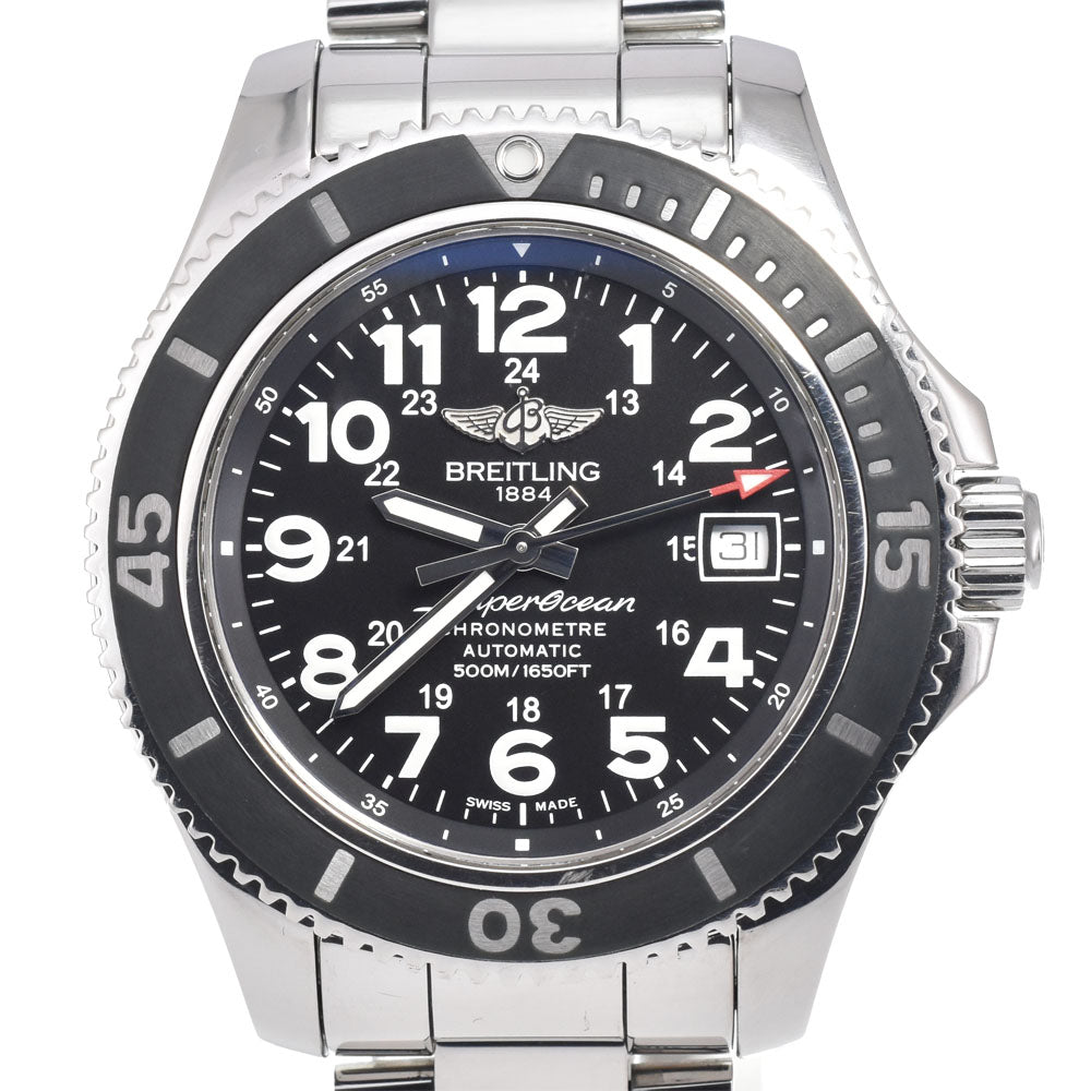 with paper BREITLING Super Ocean II 42 A17365 black Dial Automatic Men's
 Watch O#151318