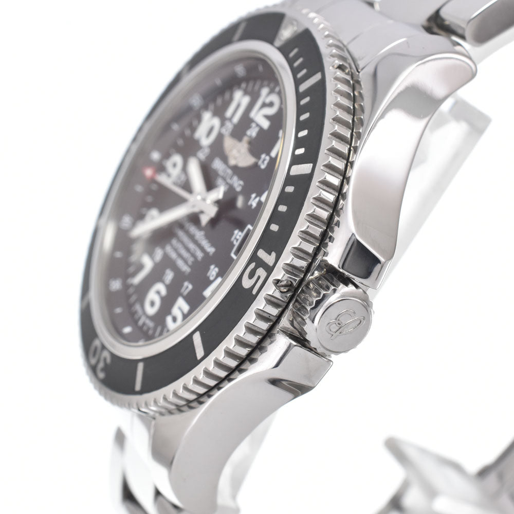 with paper BREITLING Super Ocean II 42 A17365 black Dial Automatic Men's
 Watch O#151318