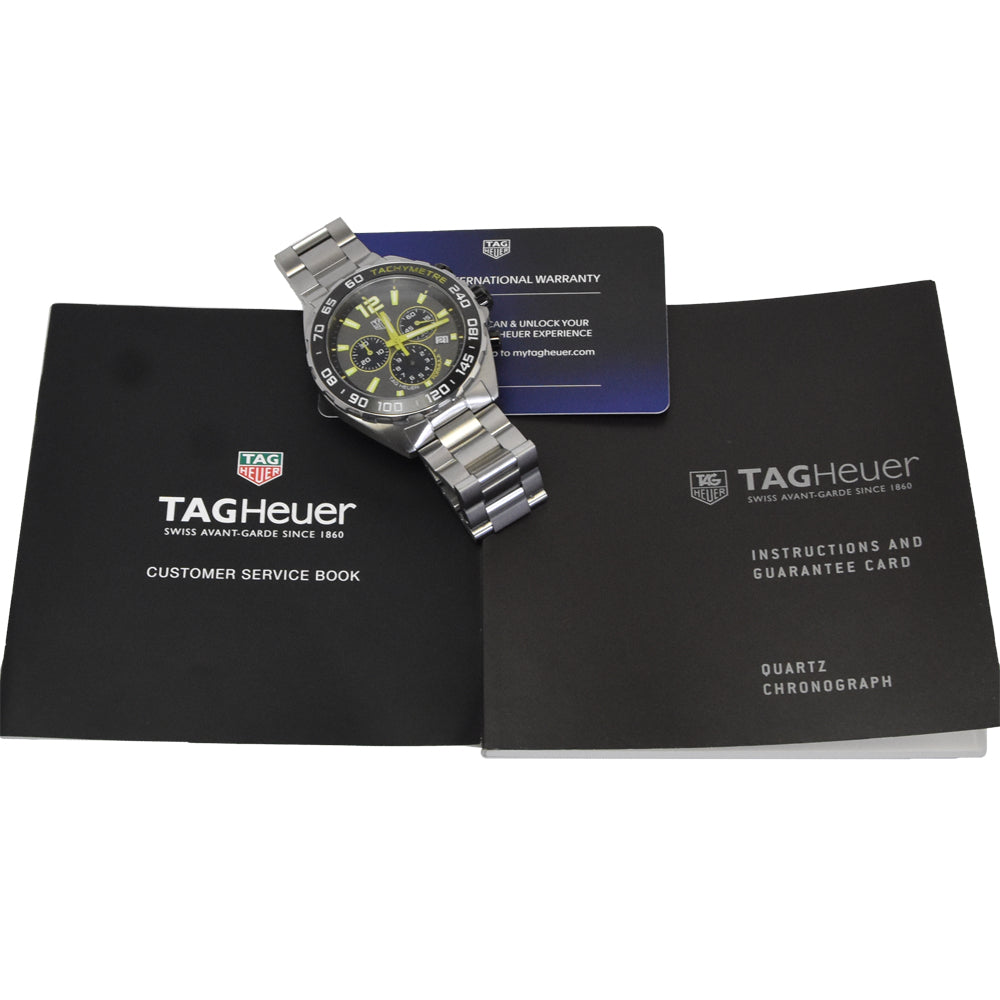 with paper TAG HEUER Formula 1 CAZ101AG.BA0842 Chronograph gray Dial Quartz Men's
 Watch N#151319