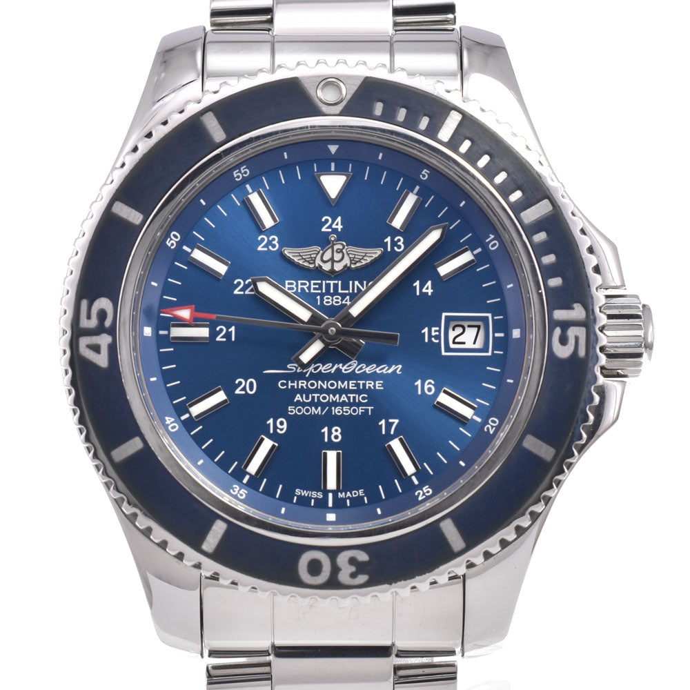 with paper BREITLING Super Ocean II 42 A17365 blue Dial Automatic Men's
 Watch O#151321