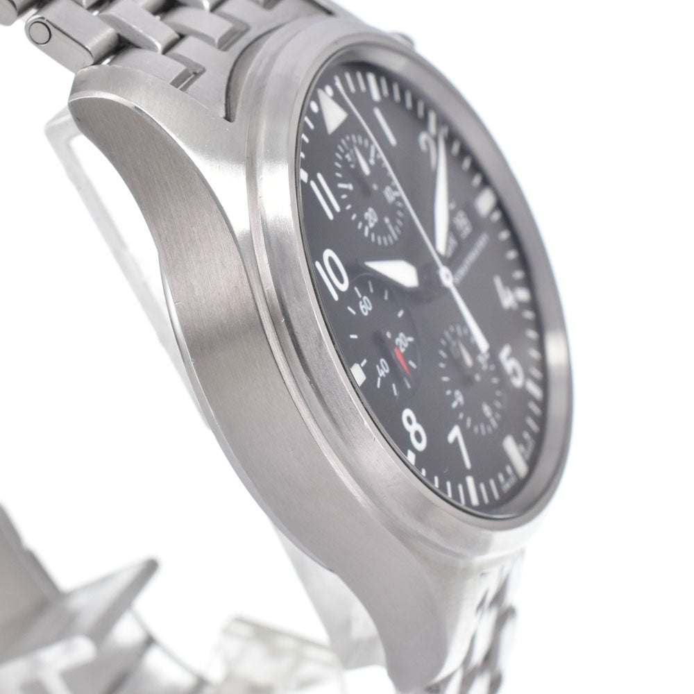 IWC SCHAFFHAUSEN Pilot watch IW371704 Chronograph day date black Dial Automatic Men's
 Watch N#151322