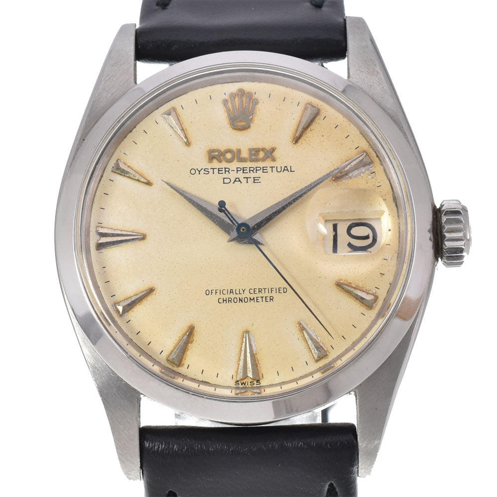 ROLEX Oyster perpetual date 6534 vintage Cal.1030 Silver Dial Automatic Men's
 Watch N#151325
