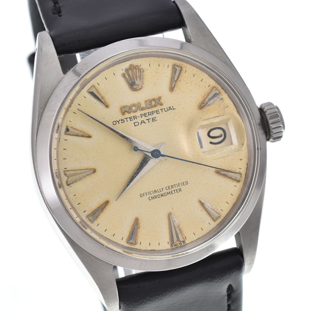 ROLEX Oyster perpetual date 6534 vintage Cal.1030 Silver Dial Automatic Men's
 Watch N#151325