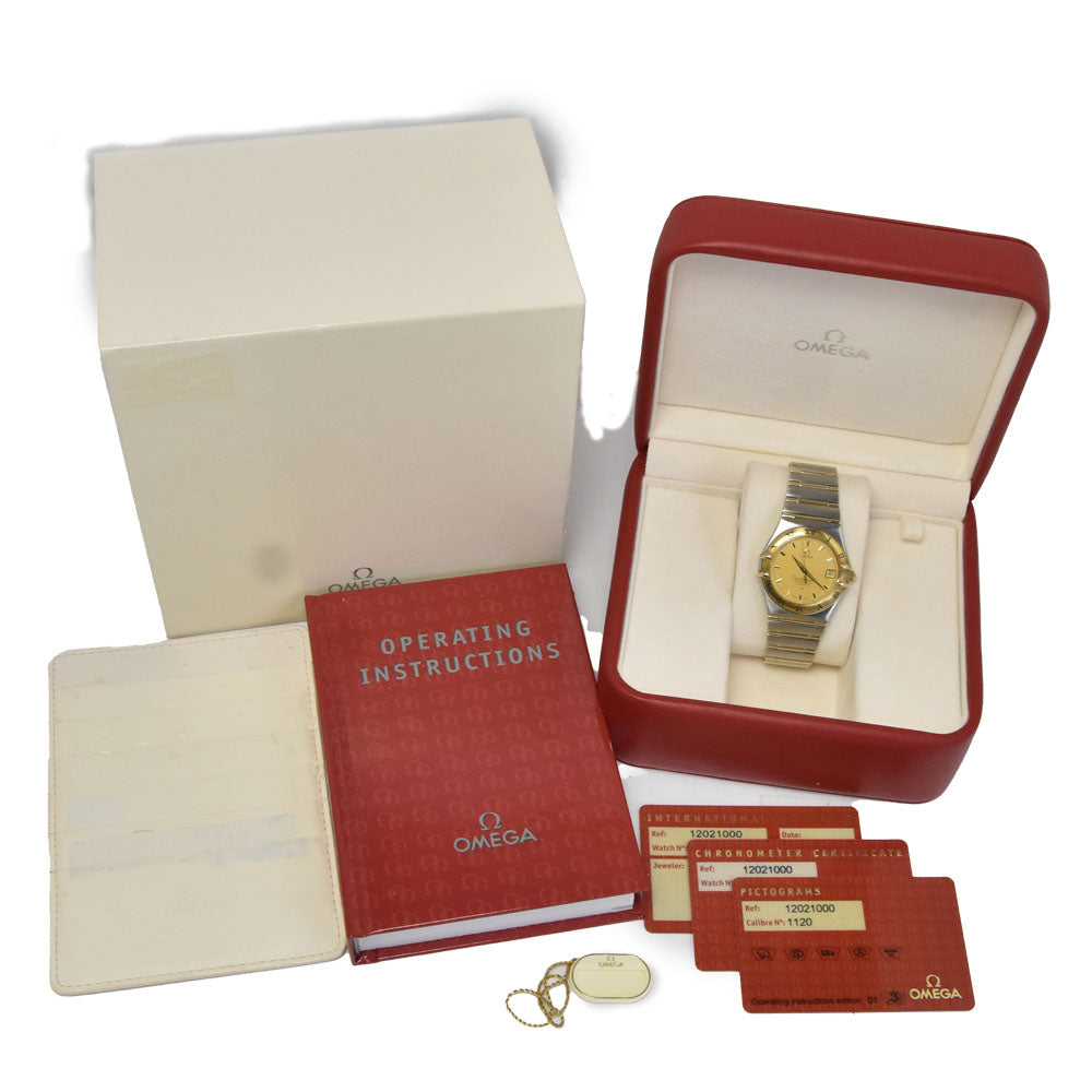 with paper OMEGA Constellation 1202.10 gold Dial Automatic Men's
 Watch O#151326