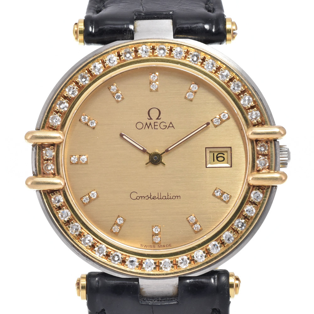 OMEGA Constellation Diamond Bezel gold Dial Quartz Men's
 Watch M#151328