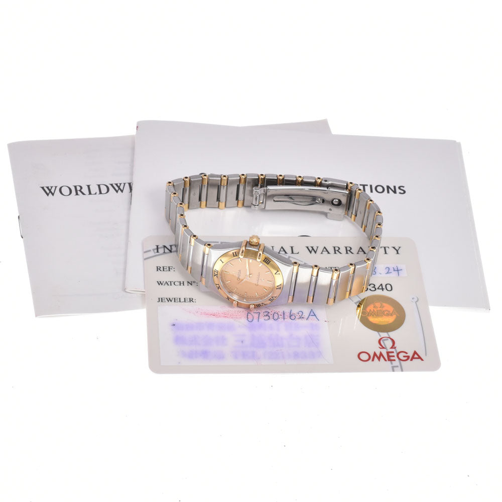 with paper OMEGA Constellation Mini Half Bar 1362.10 yellow Dial Quartz Ladies
 Watch O#151329