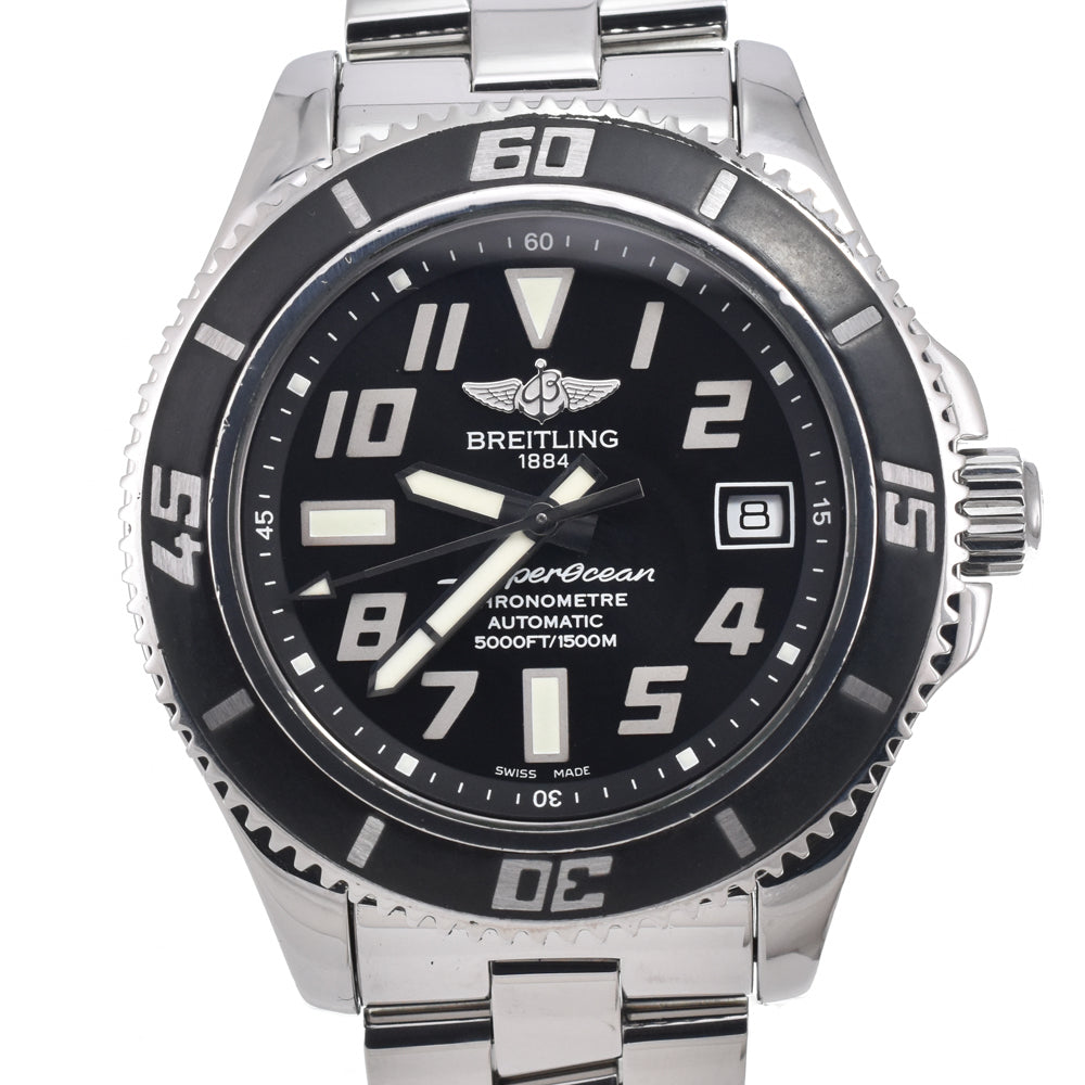 with paper BREITLING Super Ocean 42 A17364 black Dial Automatic Men's
 Watch O#151332