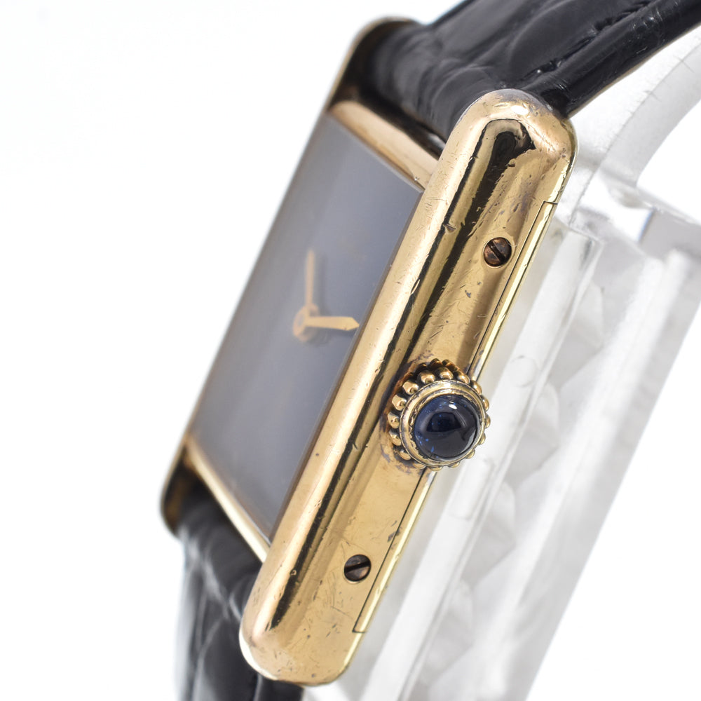 CARTIER Must tank SM Lapis lazuli dial blue Dial Hand Winding Unisex
 Watch O#151336