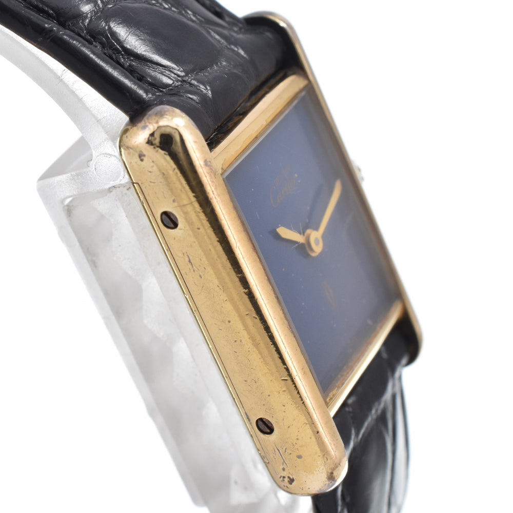 CARTIER Must tank SM Lapis lazuli dial blue Dial Hand Winding Unisex
 Watch O#151336